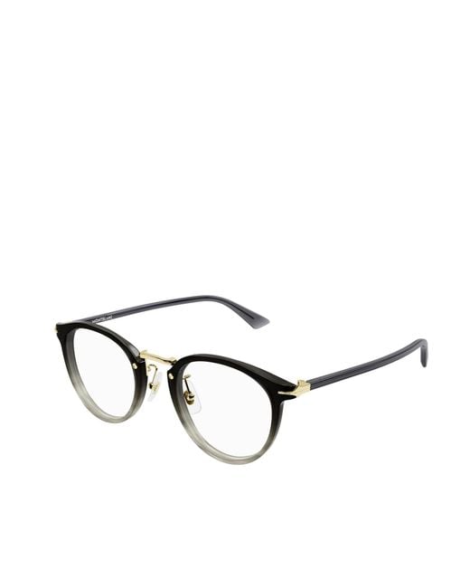 Montblanc Metallic Eyewear Round Frame Glasses for men