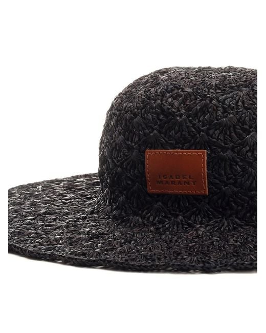 Isabel Marant White Logo-Patch Hat