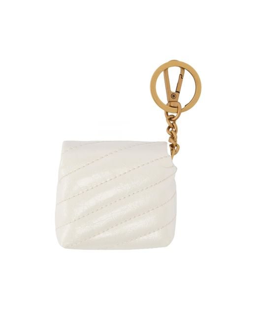 Pinko White Love Bag Puff Airpods Case