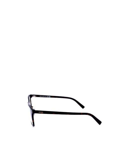 Zegna White Rectangular Optical Glasses for men
