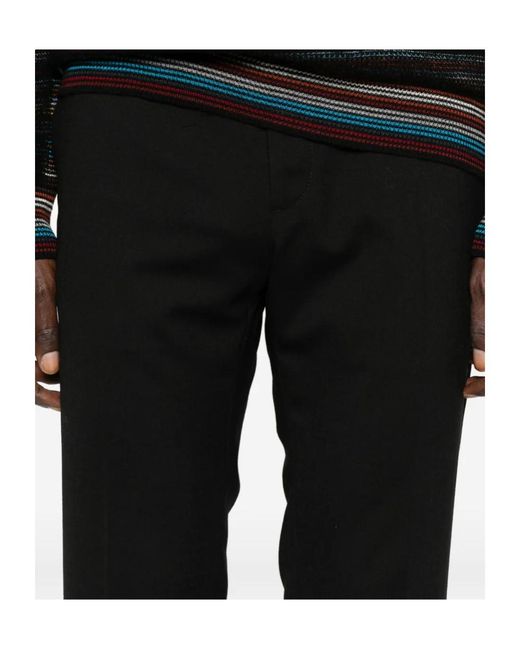 Incotex Black Elastic-Waistband Trousers for men