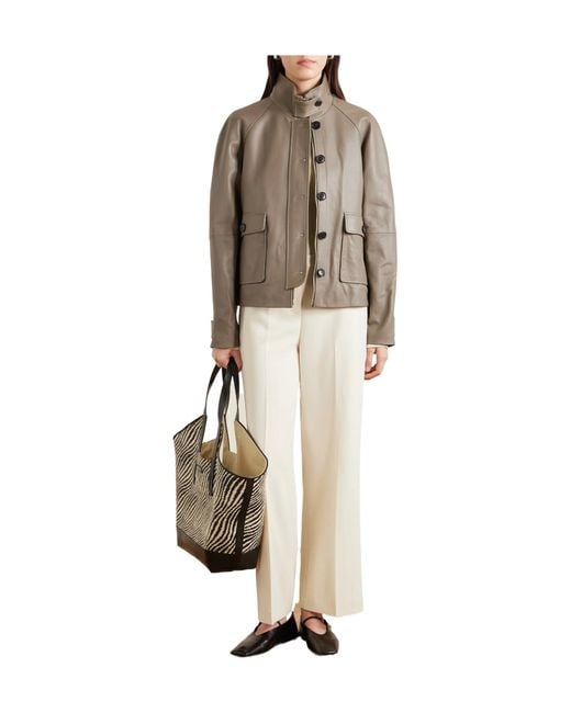 Proenza Schouler Brown Oversized Leather Jacket