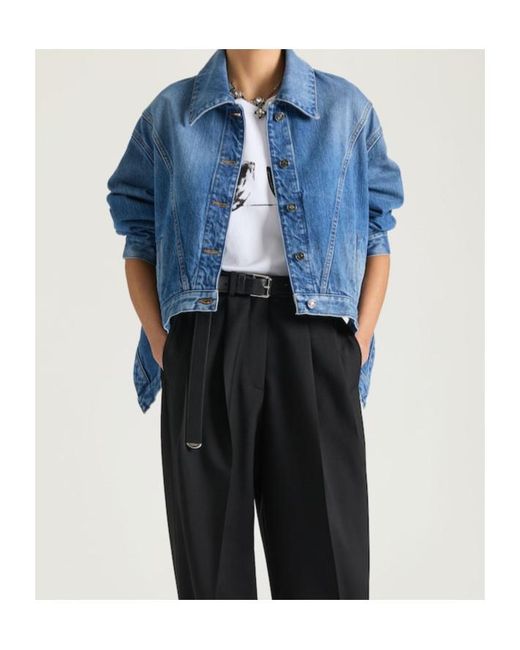 Givenchy Blue Asymmetric Hem Denim Jacket
