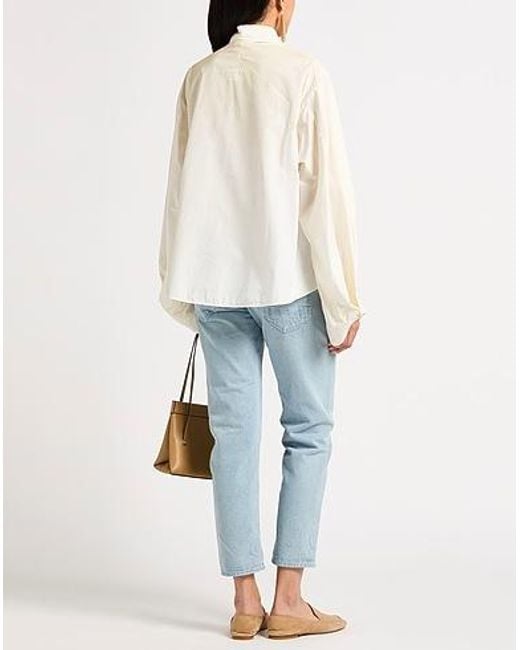MM6 by Maison Margiela White Tie-Dye Long-Sleeved Shirt