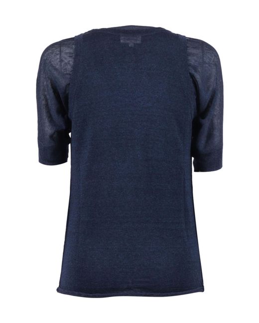 P.A.R.O.S.H. Blue Babylon Layered-Effect Top