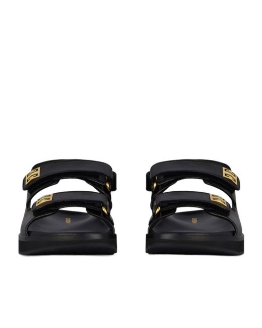 Givenchy Black 4G Strap Sandals