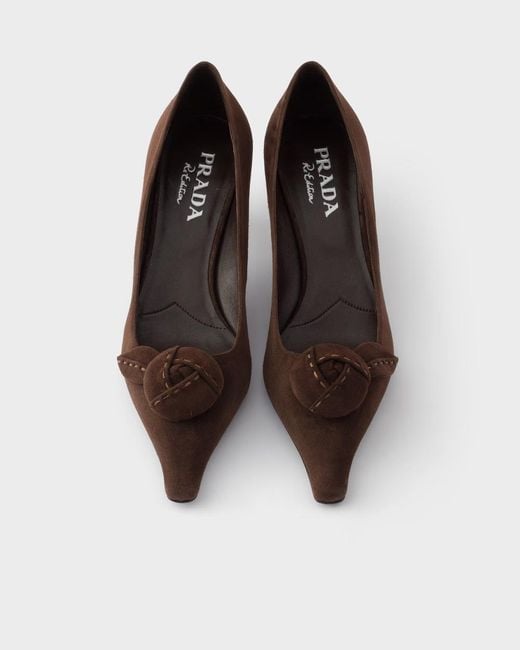 Prada Brown Suede Pumps