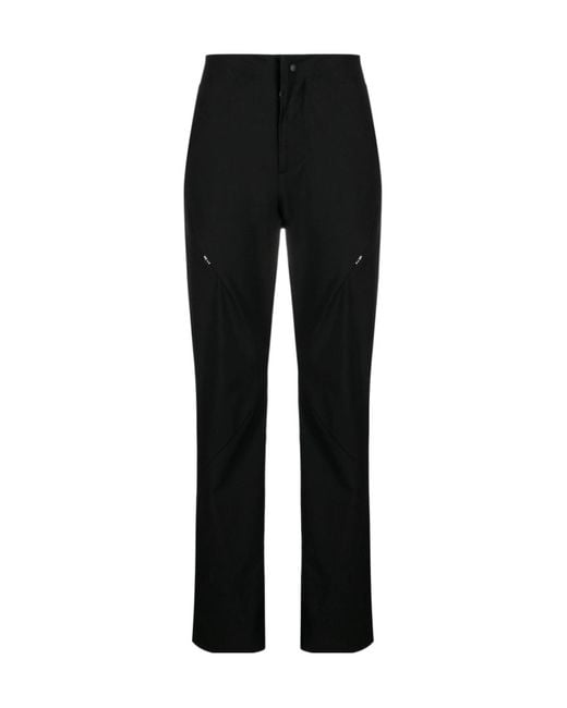 Post Archive Faction PAF Black High-Waist Tapered-Leg Trousers for men