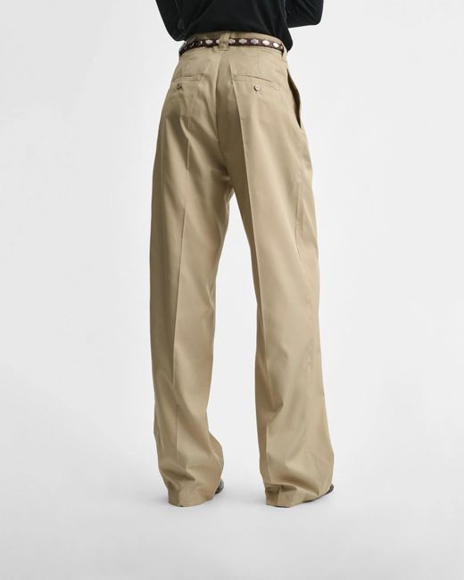 Phoebe Philo Natural Casual Pants With Belt Loops