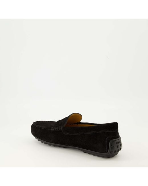Tod's Black Round-Toe Loafers for men