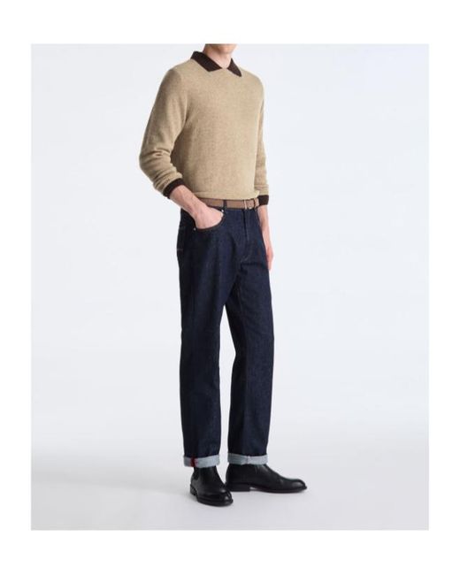 Peuterey Brown Gediz Crew Neck Knitted Sweater for men