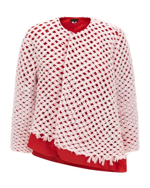 Comme des Garçons Red Tulle Weave Blazer