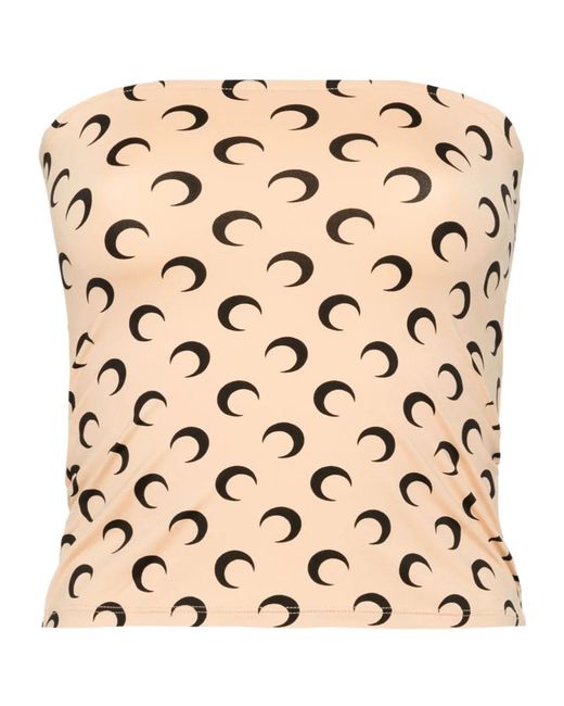 MARINE SERRE Natural Moon Phase Print Top