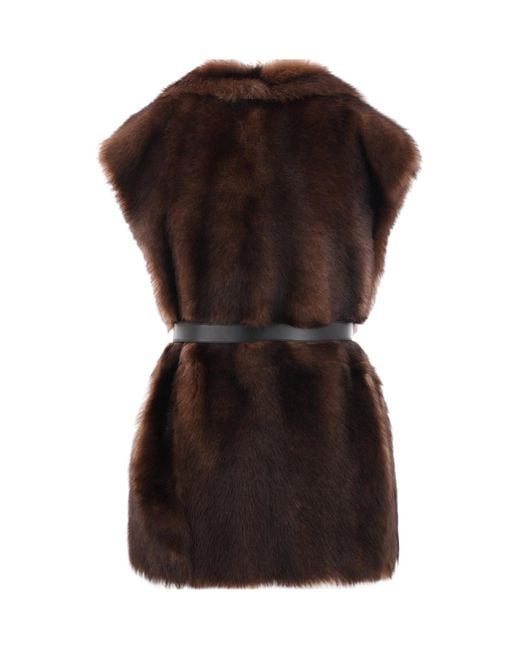Prada Black Sleeveless Belted Gilet
