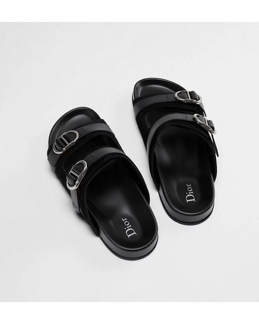 Dior Black Round-Toe Slippers for men