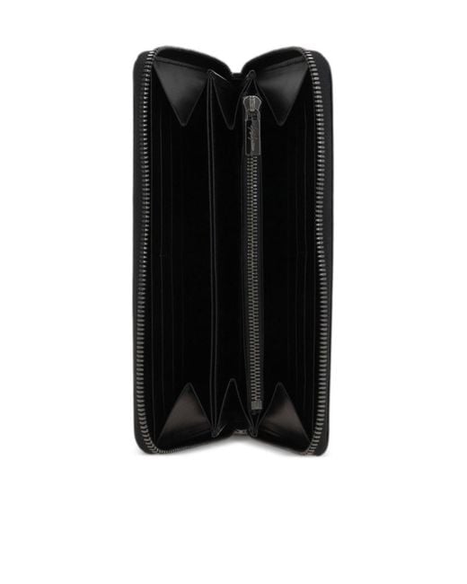 Yohji Yamamoto Black Discord Zip-Around Wallet