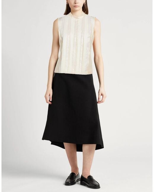 Tory Burch White Sleeveless Crew Neck Sequin Top