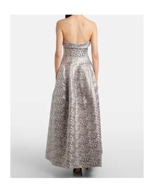 Jonathan Simkhai Gray Metallic Strapless Dress