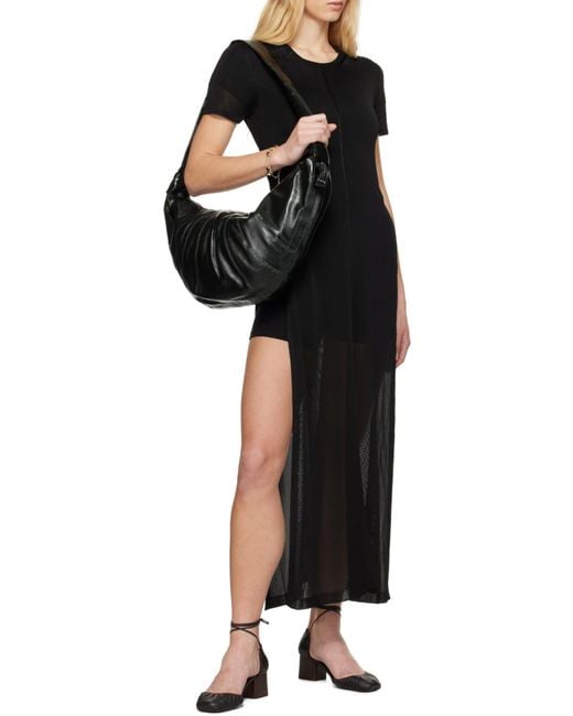 Lemaire Black Large Croissant Leather Bag