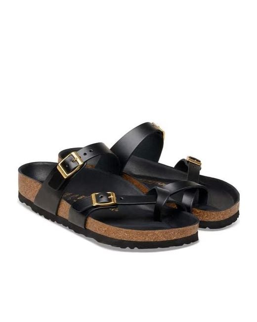 Birkenstock Brown Mayari Buckled Flat Sandals