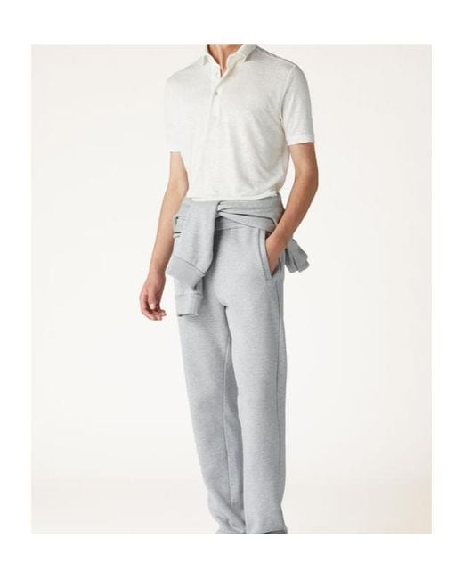 Loro Piana White Short-Sleeved Polo Shirt for men