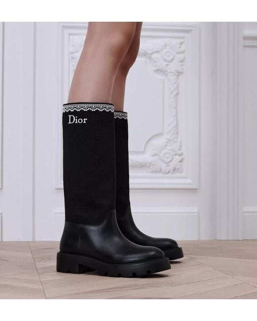 Dior Black Dentelle Boot