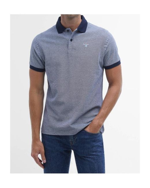 Barbour Blue Logo-Embroidered Polo Shirt for men