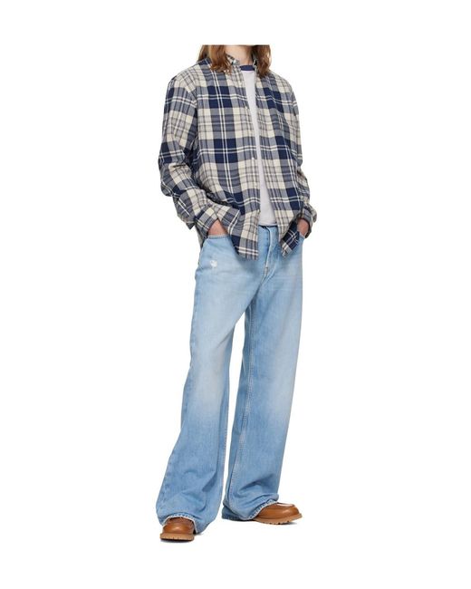 Polo Ralph Lauren Blue Plaid Sports Shirt for men
