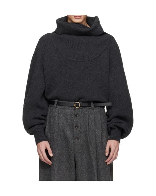 Jacquemus Blue Logo-Embroidered Wool Sweater for men