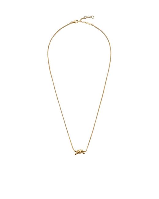 Bottega Veneta White Knot Necklace