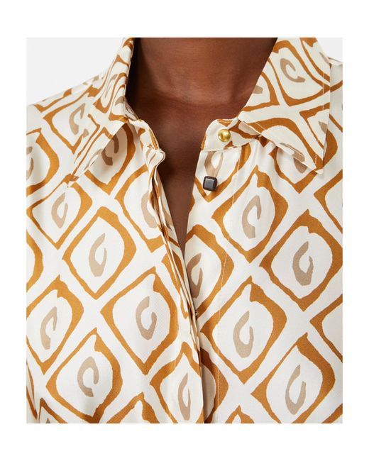 Max Mara Natural Printed Silk Dress
