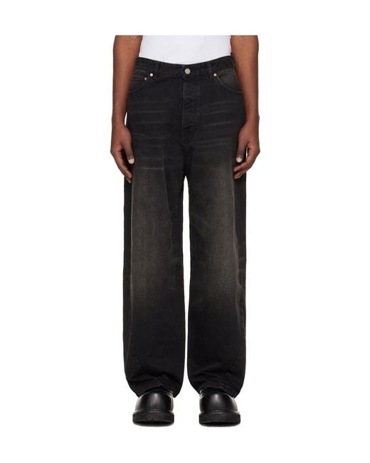Vetements Black Spiral Jeans for men