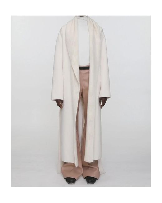 Joseph White Rica Double Face Cashmere Coat