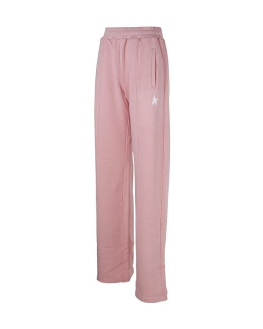 Golden Goose Deluxe Brand Pink Star Embellished Straight Leg Pants