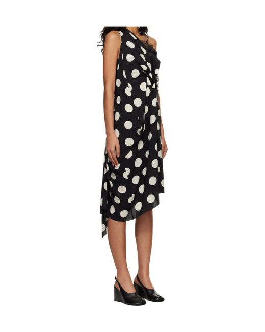 Junya Watanabe Black Polka Dot Dress
