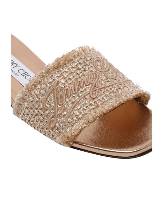 Jimmy Choo White Joa Flat Sandals