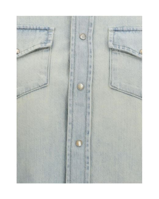 Jacob Cohen Gray Western Lightweight Denim Shirt
