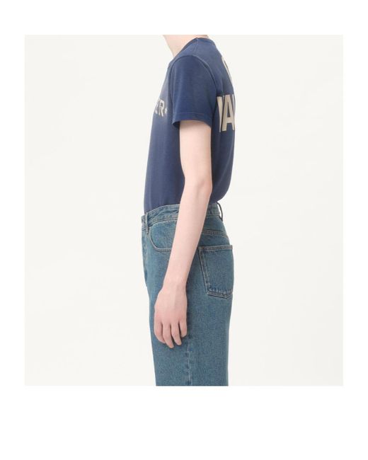 Valentino Blue Chez Patch Crewneck T-Shirt for men