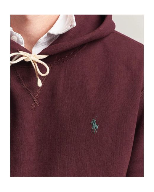 Polo Ralph Lauren Red Drawstring Hoodie for men