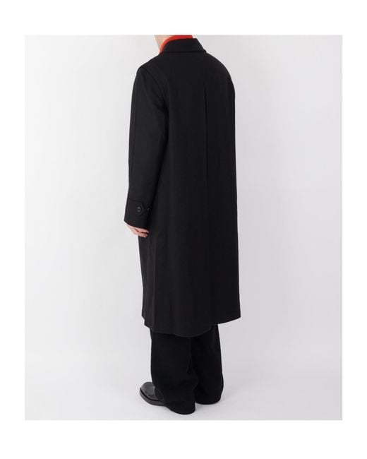Rier Black Loden Wool Coat for men