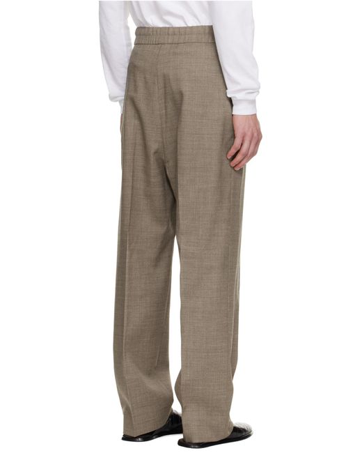 Fear Of God Natural Logo Patch Drawstring Trousers for men