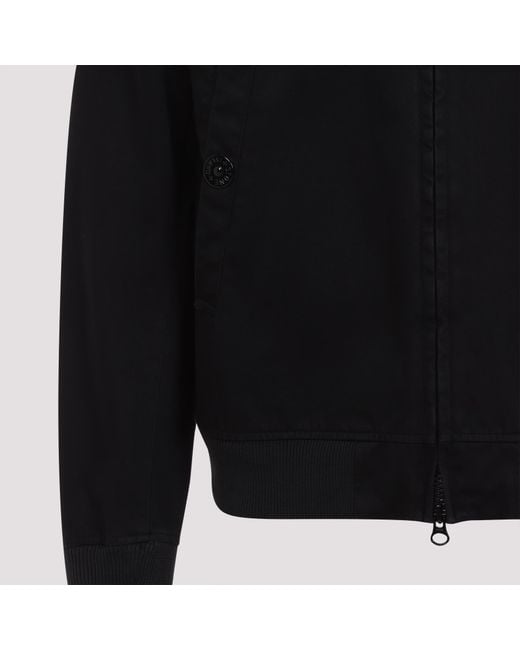 Stone Island Black Compass Patch High-Neck Bomber Jacket for men
