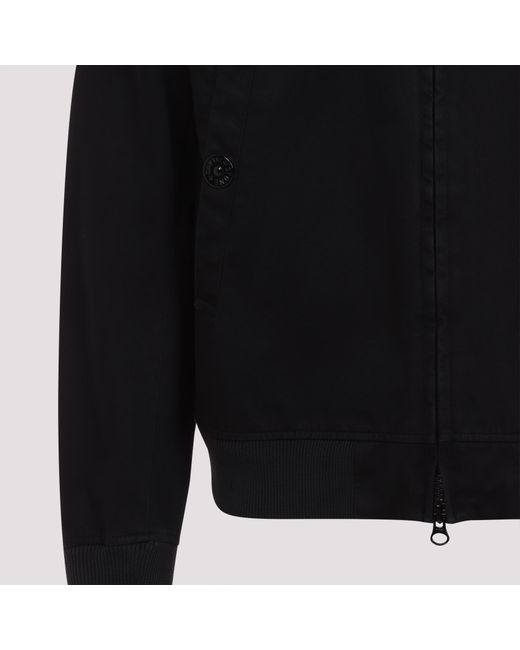 Stone Island Black Compass Patch High-Neck Bomber Jacket for men