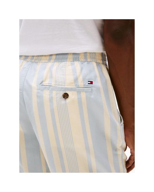 Tommy Hilfiger White Striped Casual Shorts for men
