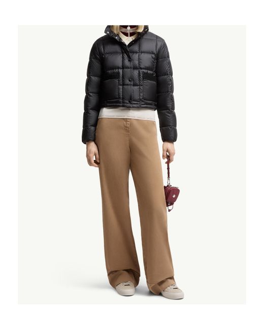 Moncler Black Jarcieu Quilted Cropped Jacket