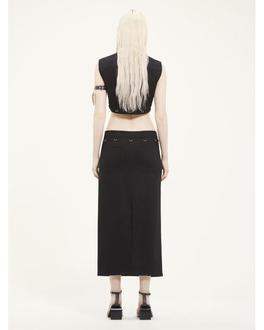 Courreges Black Courrèges Multiflex Denim Skirt