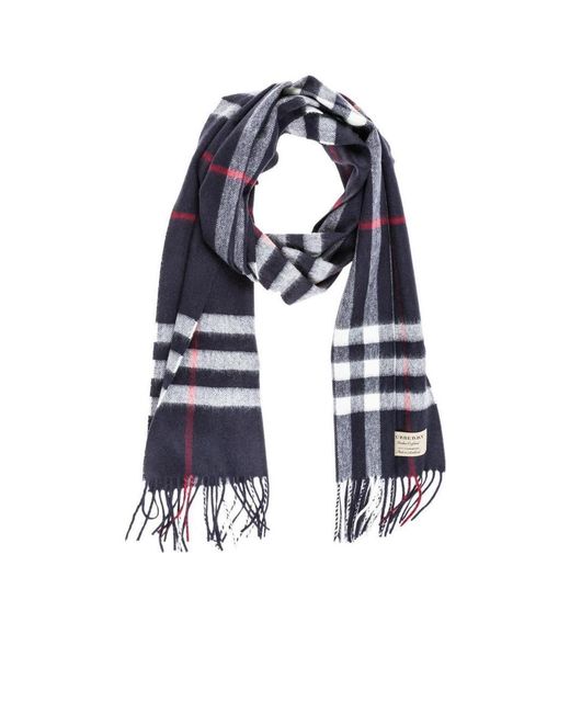 Burberry Blue The Classic Check Scarf for men