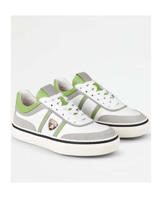 Tod's Green Round Head Low-Cut Sneakers