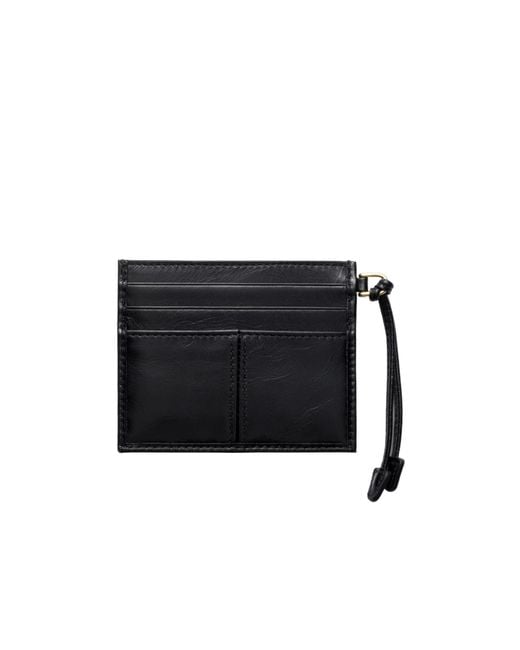 Prada Black Logo Plaque Open Top Card Holder