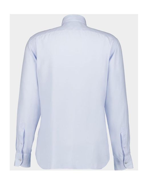 Tom Ford Blue Long-Sleeved Button-Up Shirt for men